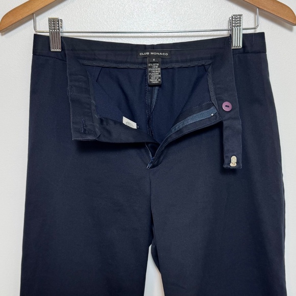 CLUB MONACO Navy Capris Women's Size 6, Cotton-blend Nautical Coastal Work - Picture 4 of 9